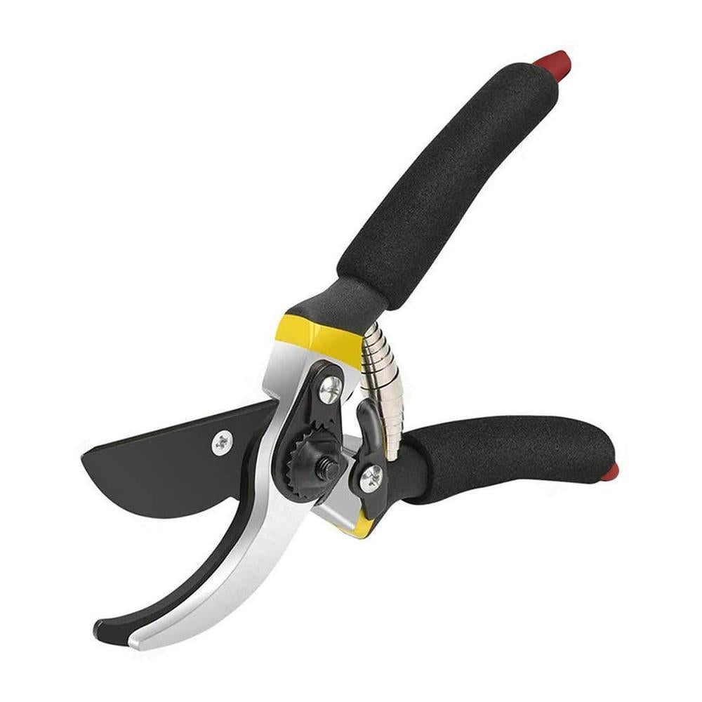 Wukusy garden shears with sharp blades for pruning plants, featuring ergonomic handles for garden cutting tasks.