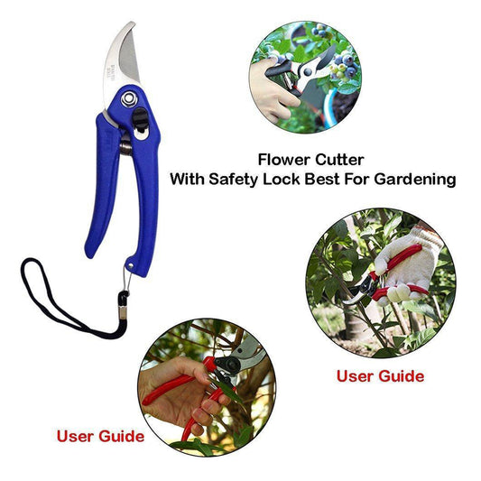 Wukusy garden shears pruners scissors for cutting branches, flowers, leaves, pruning, and seeds in gardening and landscaping tasks.