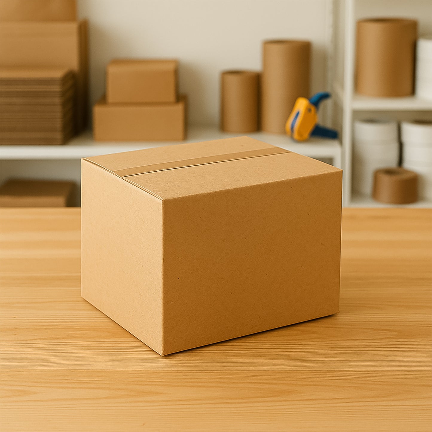 Heavy-duty brown packing box by Wukusy, 17x26x26 cm, ideal for product shipping and secure packaging.