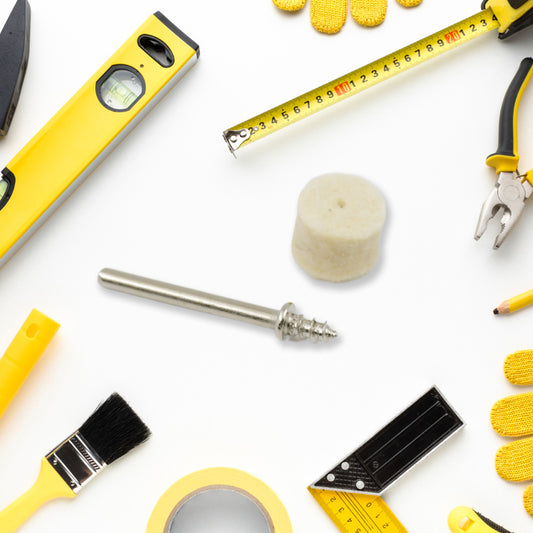Wukusy rotary tool accessory set with 11 wool felt polishing pads for detailed polishing and finishing tasks.
