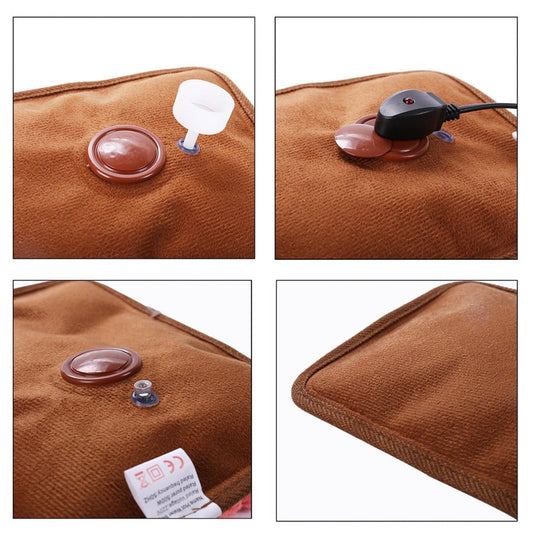 Wukusy heating bag and heating pad for joint, muscle, and soft tissue pain relief, shown in a health and beauty setting.