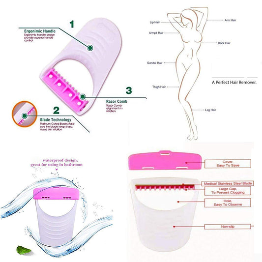 Wukusy disposable body skin hair removal razor for women, pack of 6, with ergonomic handle and gentle blade design.