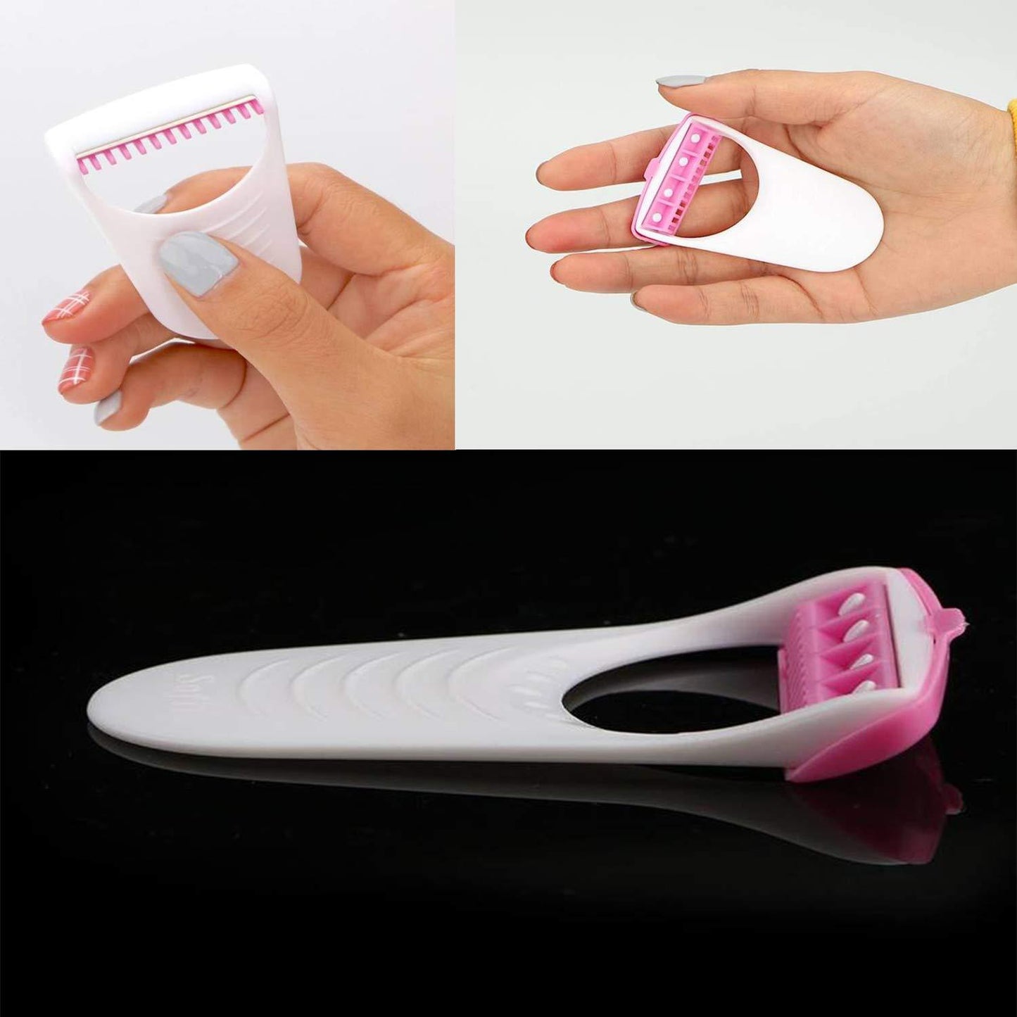 Wukusy disposable body skin hair removal razors for women, pack of 6, with ergonomic handles and protective blade cover.
