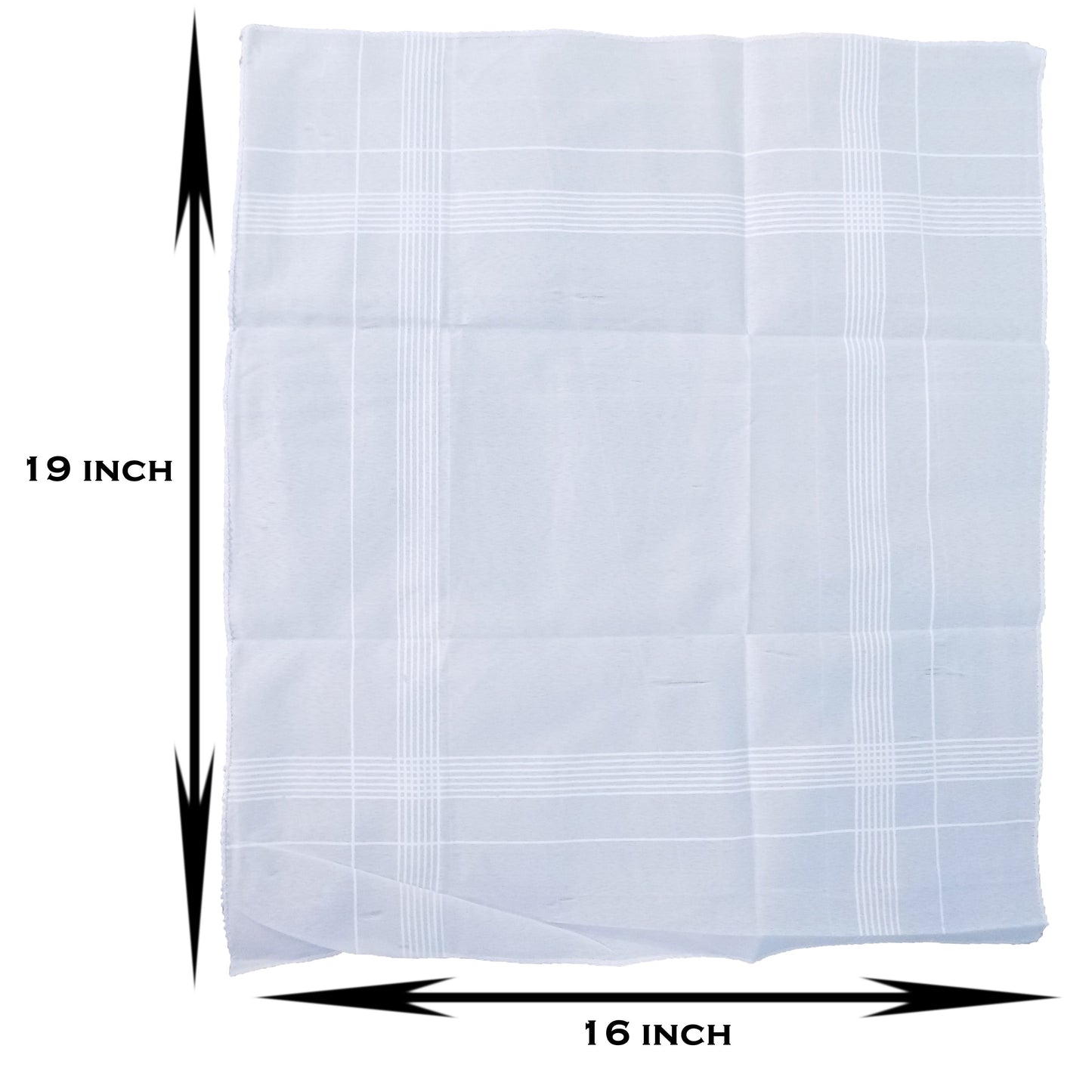 Wukusy men's king size formal handkerchiefs for office use, pack of 12, made of soft fabric, suitable for daily office wear.