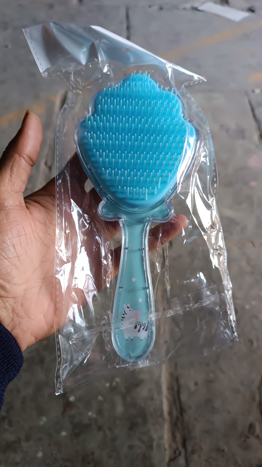 Wukusy cartoon hair brush massage shower comb for wet hair, designed for gentle detangling and scalp massage during hair care.