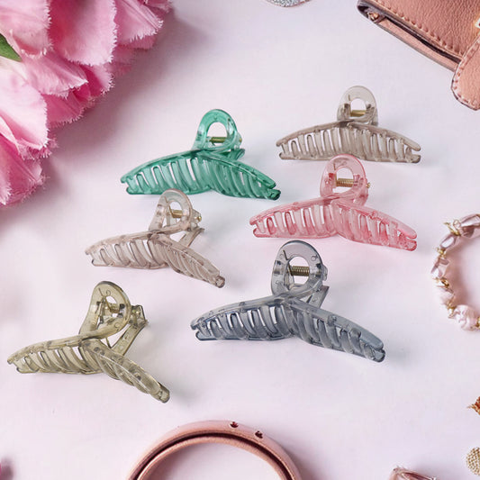 Set of 12 multicolor Wukusy hair clutcher clips with various designs, perfect for styling and securing hair.
