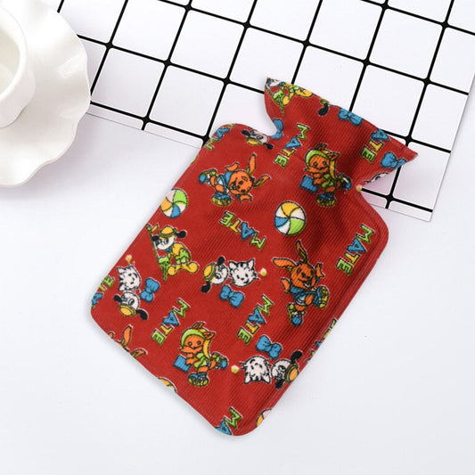 Small Wukusy rubber hot water heating pad bag for pain relief, designed for personal care and soothing heat therapy.