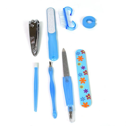 Wukusy 8-in-1 manicure set tool kit with various nail care tools for personal health and grooming.