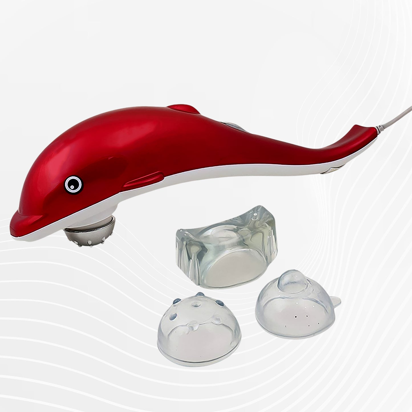 Wukusy electric dolphin handheld massager for health care, featuring a sleek dolphin-shaped design and ergonomic grip.