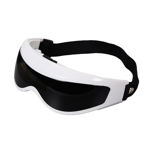 Wukusy electric eye massager with adjustable elastic band, designed for soothing eye care and relaxation.