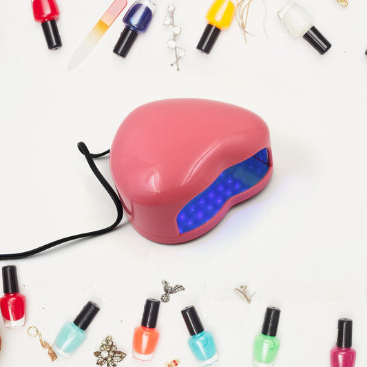 Wukusy LED UV nail dryer gel lamp for curing gel nail polish, featuring a mix of design patterns in a health care setting.