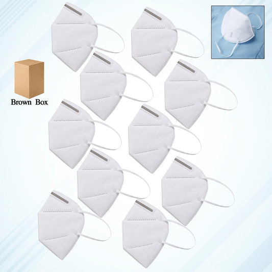 Set of 10 Wukusy N95 anti-pollution virus face masks for health care, showing the masks with adjustable ear loops and protective filters.