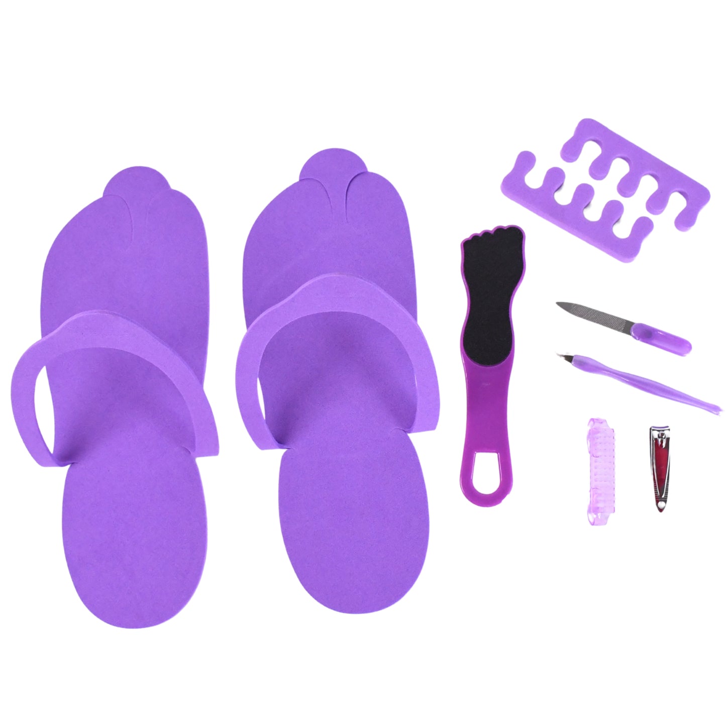 Wukusy personal foot care tool kit with 9 pedicure accessories for cleaning, shaping, and maintaining healthy feet.