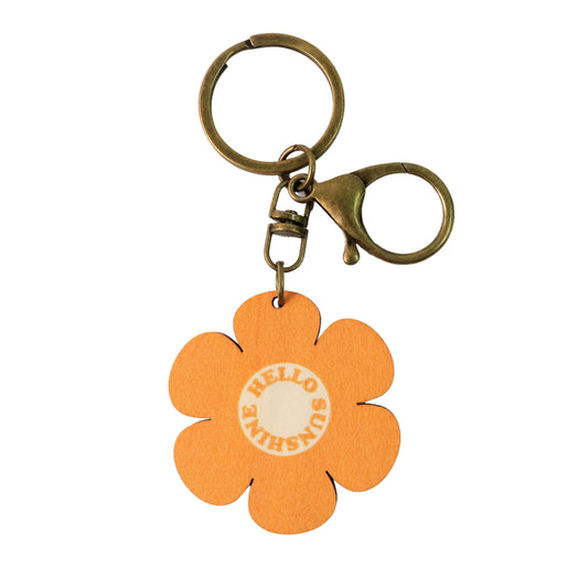 Cute flower-shaped keychain by Wukusy, colorful floral design, perfect as a charming home decor accessory or key organizer.