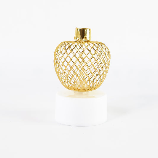 Set of four decorative apple-shaped LED tealight candles by Wukusy for home decor, perfect for ambient lighting.