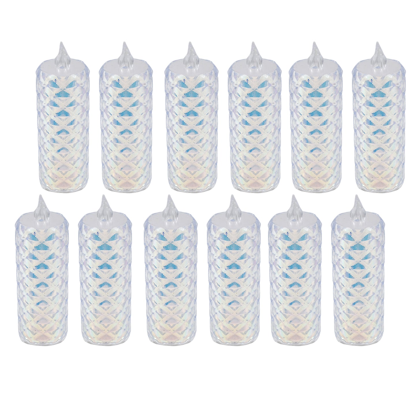 Wukusy 12-pack LED tealight candles for festive home decor, soft warm light perfect for celebrations and special occasions.