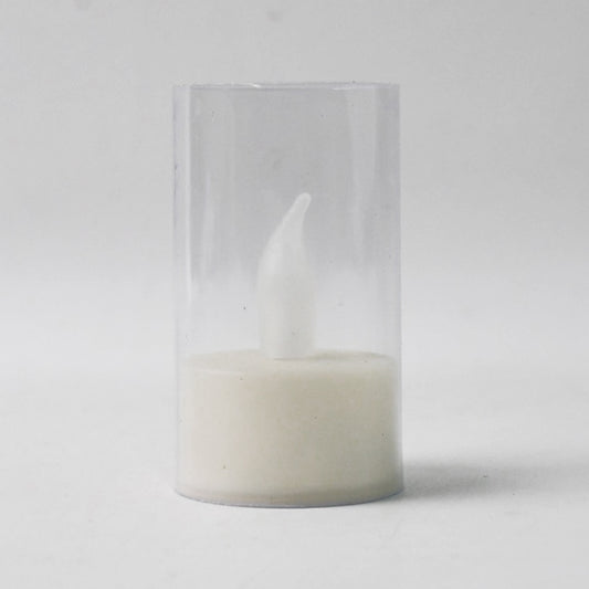 Set of 24 Wukusy flameless LED candles with transparent plastic covers, ideal for home decor and safe, ambient lighting.