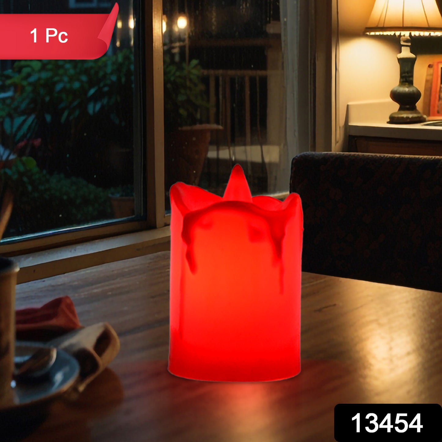 Wukusy flameless melted design candle for home decor, featuring a realistic wax-like appearance and decorative style.