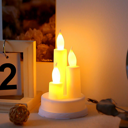 Wukusy LED taper candle, 1 piece, decorative home decor item with realistic flickering light in a elegant black finish