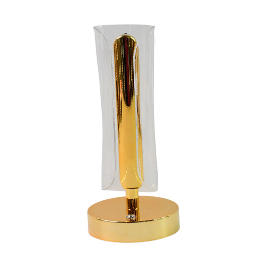 Luxury tall cylinder crystal table lamp by Wukusy, featuring a sleek design ideal for elegant home decor.