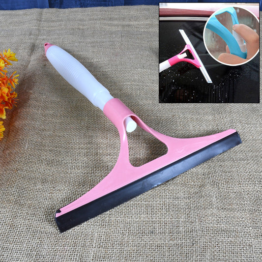 Wukusy home cleaning brush with spray bottle, glass wiper, sponge, and car window cleaning tool in a single practical device.
