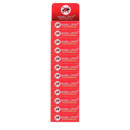 Wukusy Cockroaches Repellent Chalk, pack of 12, for home pest control, designed to keep cockroaches away effectively.