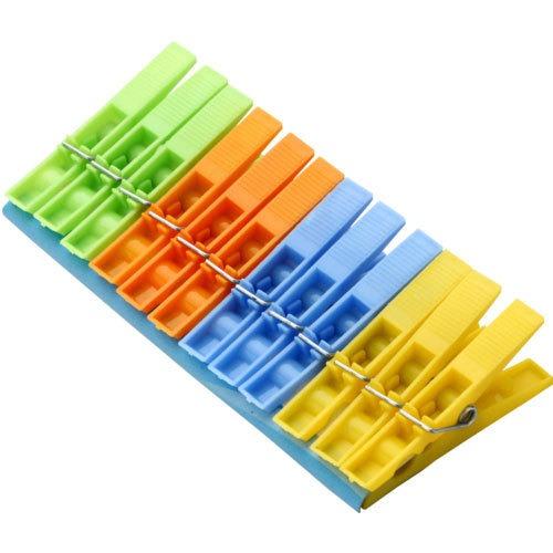 Multicolour Wukusy 12-pack multipurpose cloth clips for home improvement, suitable for hanging and securing fabrics or laundry.