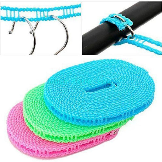 Wukusy 190 Clothesline Drying Nylon Rope with Hooks for outdoor laundry and clothes drying in home improvement projects