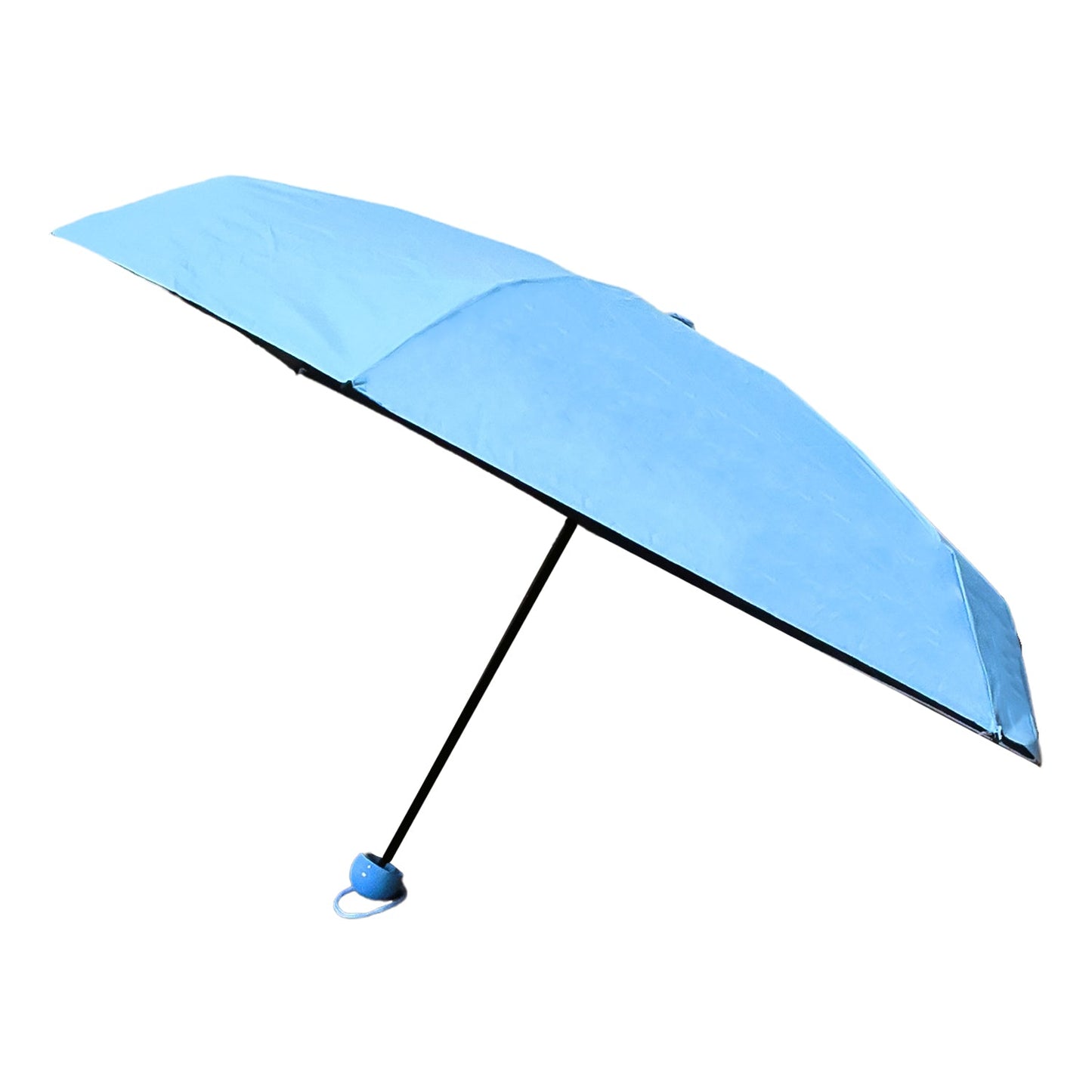 Wukusy 5-fold manual open umbrella with capsule case for home improvement, compact and portable rain protection.