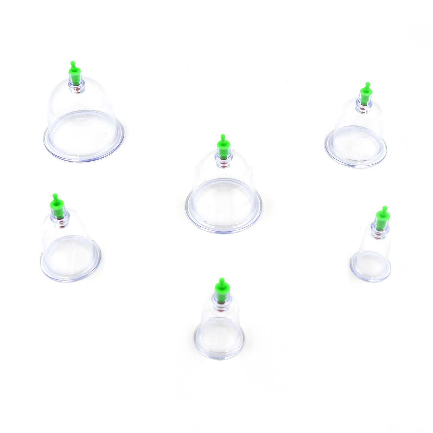 Wukusy 6-piece vacuum cupping set for home therapy, featuring curved suction pumps for relaxation and muscle massage.