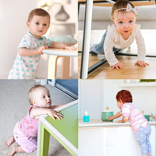Wukusy corner proofing edge protector for tables and furniture, soft rubber bumpers for baby safety, 2-meter length.