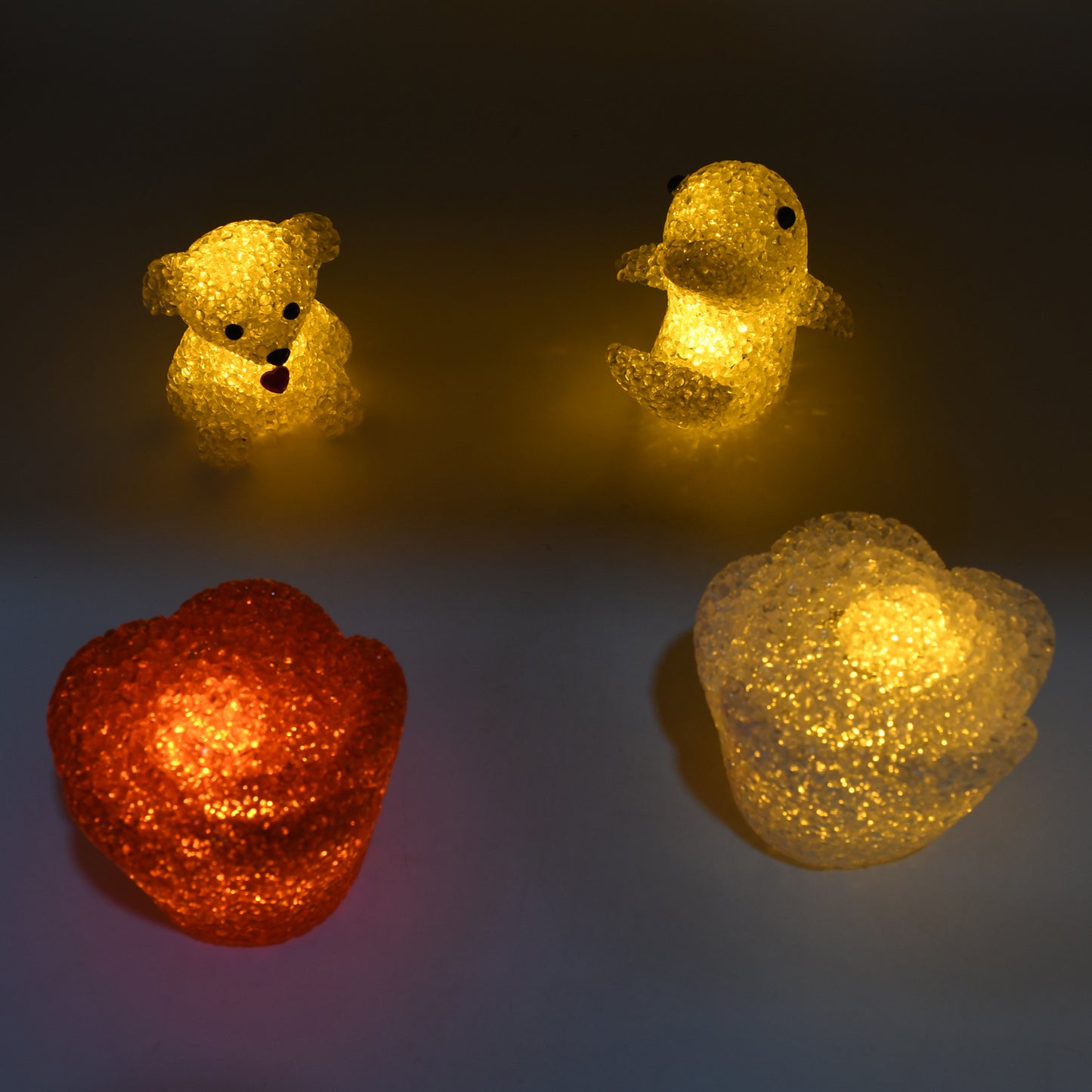 Wukusy 7995a mixed shape LED crystal night light lamp with small, multi-shaped design for home decor illumination.