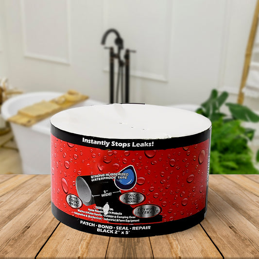 Wukusy leak-proof sealing tape for water leakage repair, waterproof PVC tape with strong adhesive, 50mm x 1.5m for DIY home and garden use.