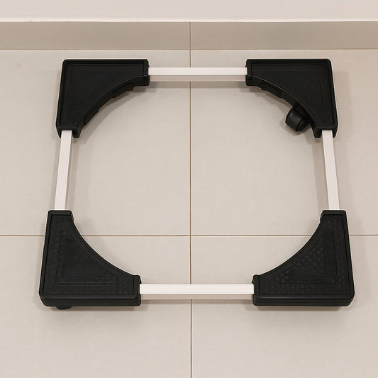 Heavy-duty adjustable fridge and washing machine stand base trolley by Wukusy, 50x50 cm, for home appliance support and stability.