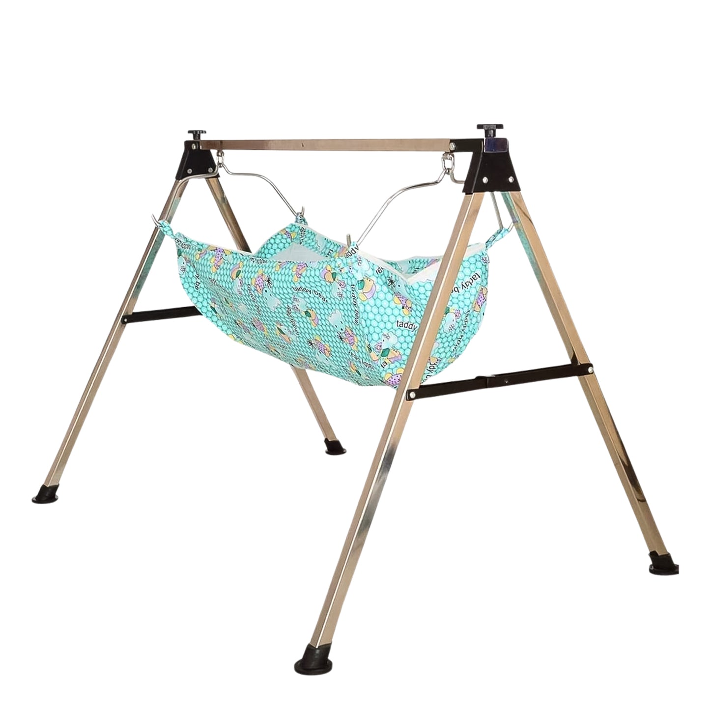 Portable folding baby swing with stainless steel stand, suitable for boys and girls, by Wukusy, perfect for home improvement.