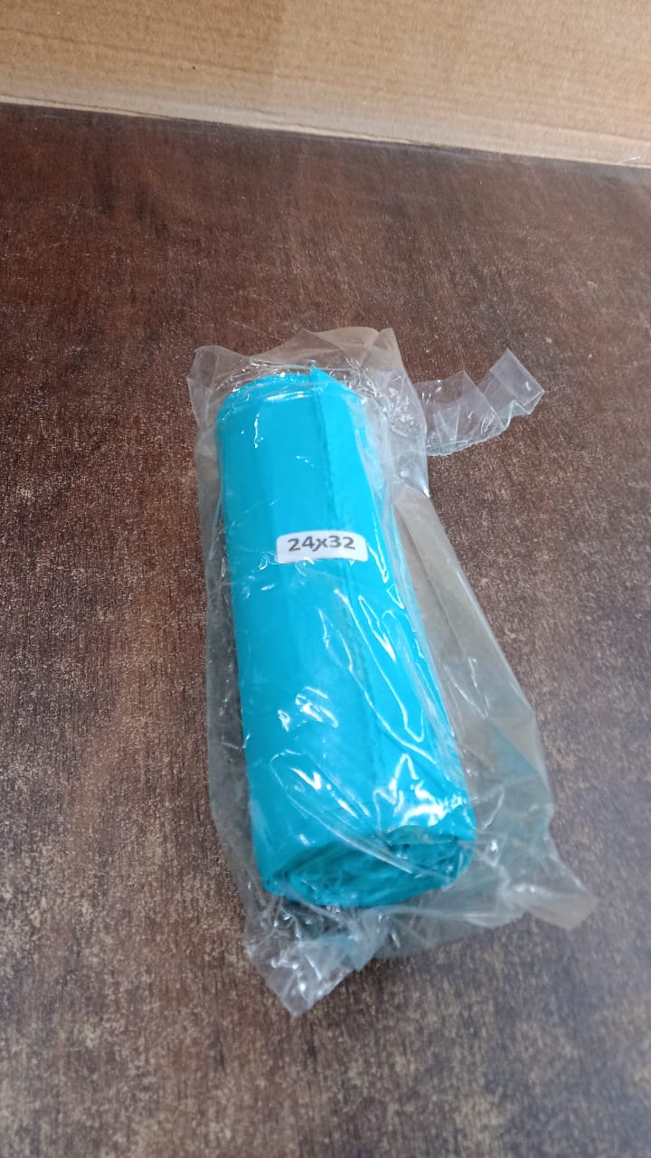 Wukusy eco-friendly biodegradable garbage trash bag roll in mix colors, 24x32 cm, suitable for home waste disposal.