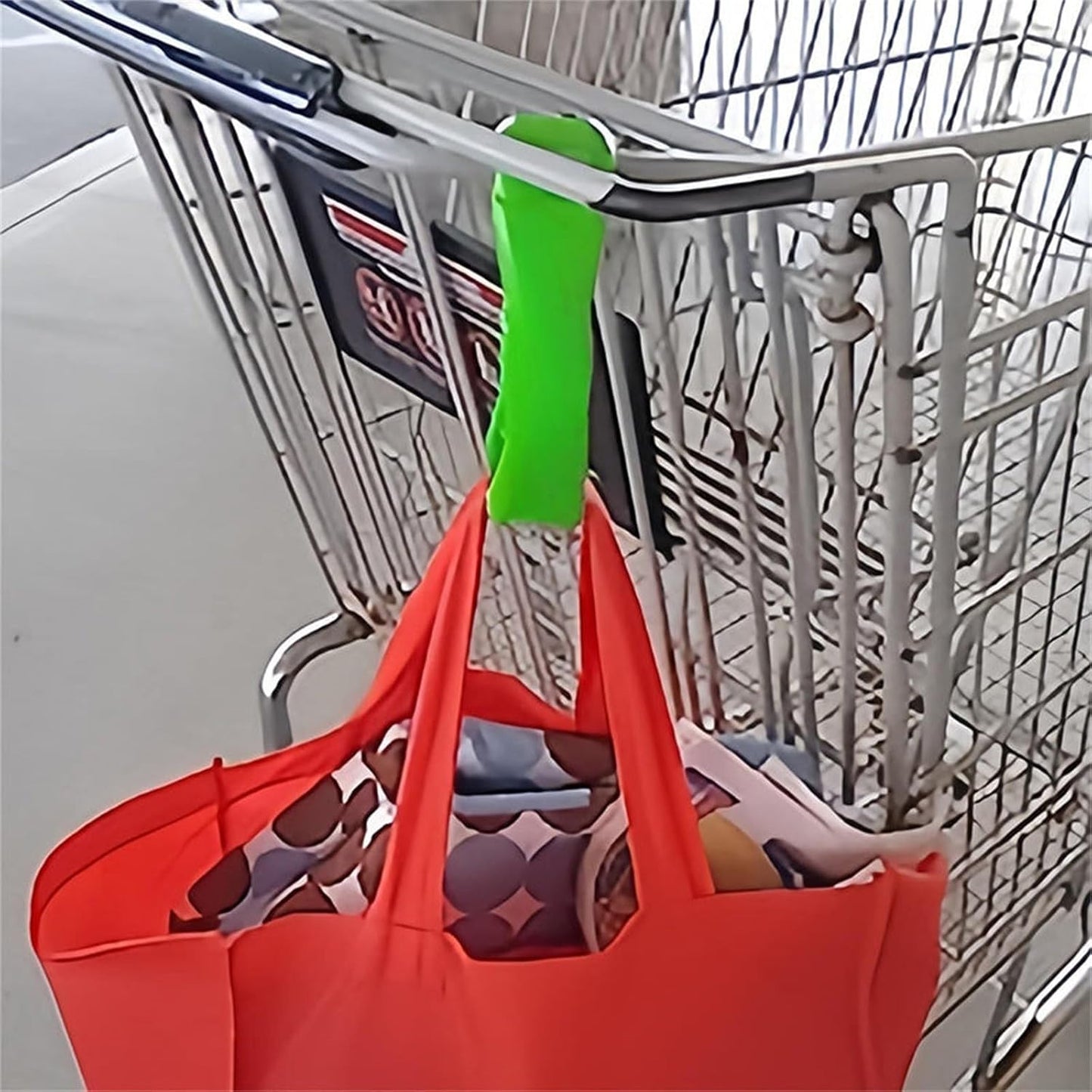 Wukusy Click Carry Grocery Bag Holder in multiple colors, a convenient home improvement accessory for organizing grocery bags.