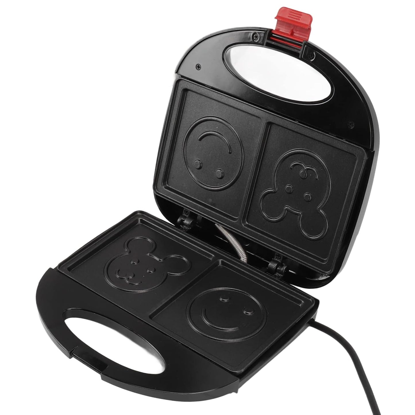 Wukusy double-sided electric sandwich maker with 750W heating, suitable for home improvement and quick sandwich preparation