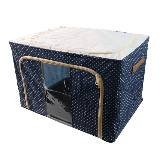 Foldable steel-frame clothes storage box by Wukusy, 50x40 cm, designed for home organization and durable storage solutions.
