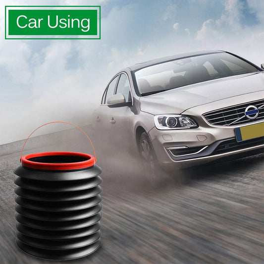 Wukusy foldable storage bucket and water container, versatile dustbin for home, car, and kitchen use, with durable foldable design.