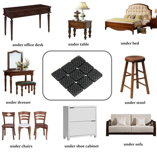 Wukusy furniture protection pads set of 9, anti-slip floor protectors for furniture, ideal for home improvement.