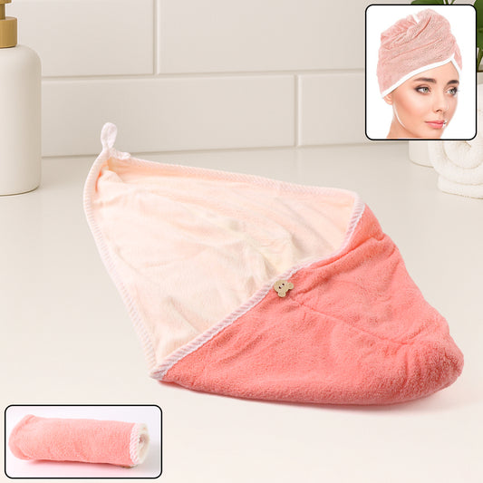 Wukusy magic hair drying cap for women, soft towel wrap designed for quick hair drying after bath or shower.
