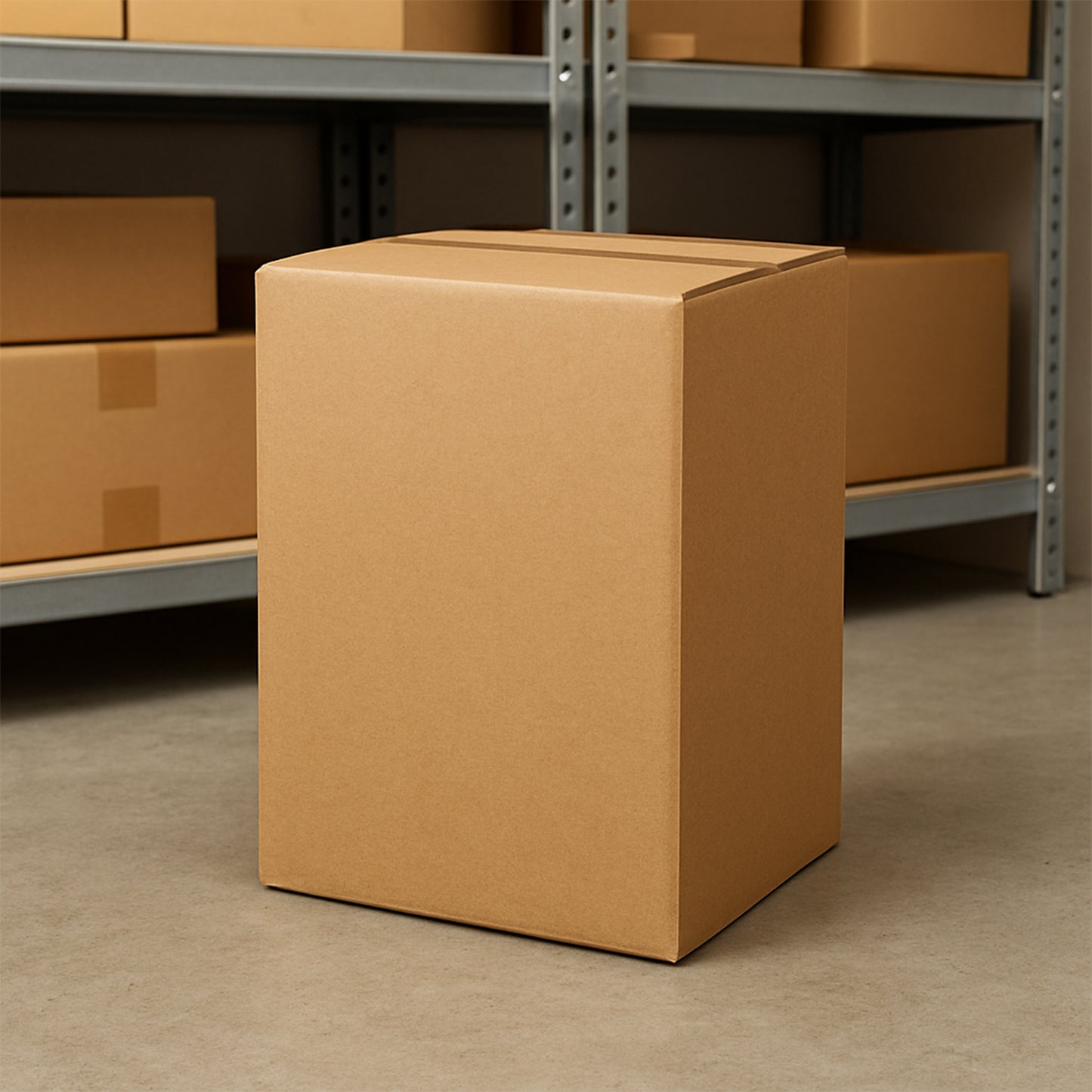Wukusy heavy-duty brown packing box for home improvement, 26x20x12 cm, single carton for product packaging or shipping.