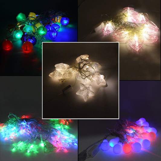 Wukusy multi-color LED string light for home decoration, perfect for Diwali, weddings, indoor and outdoor festival lighting.