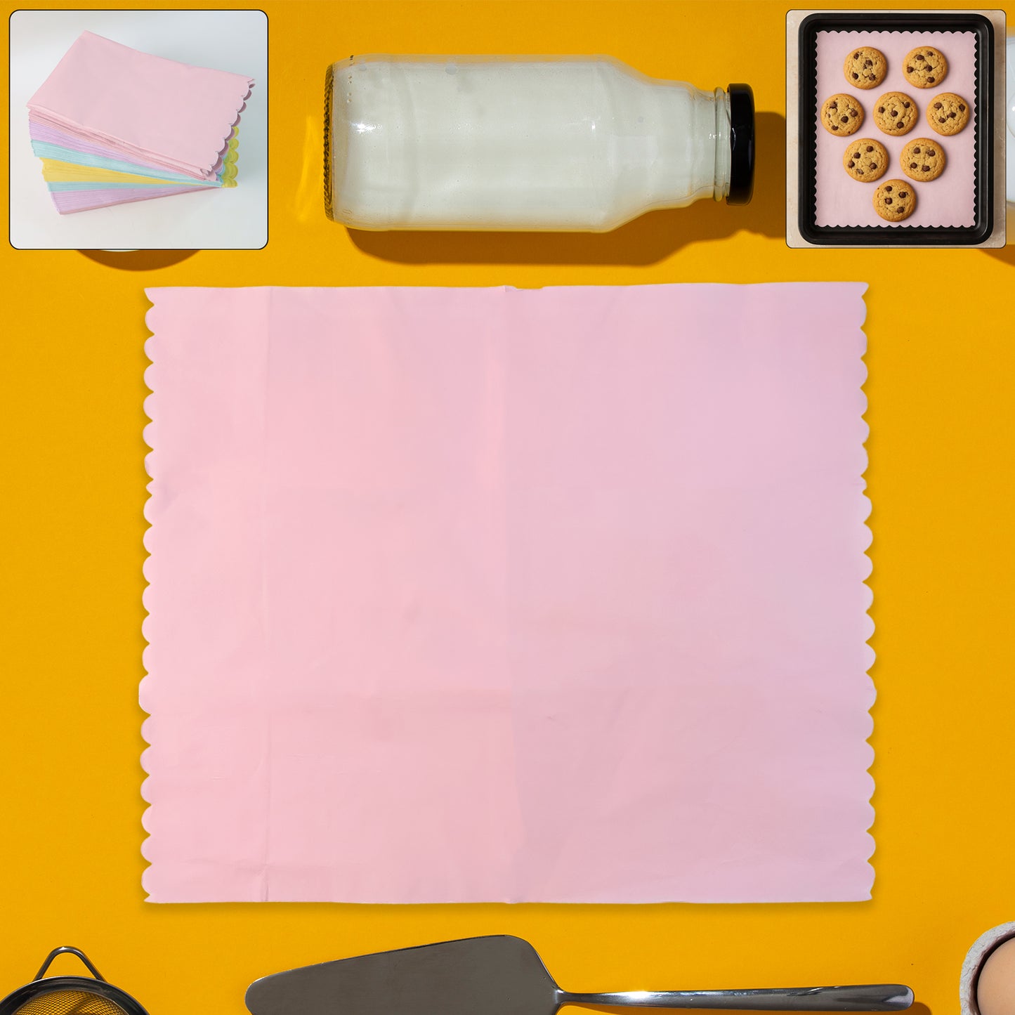 Multi-color oil-absorbing baking paper sheets from Wukusy, approximately 200 sheets for home improvement and kitchen use.