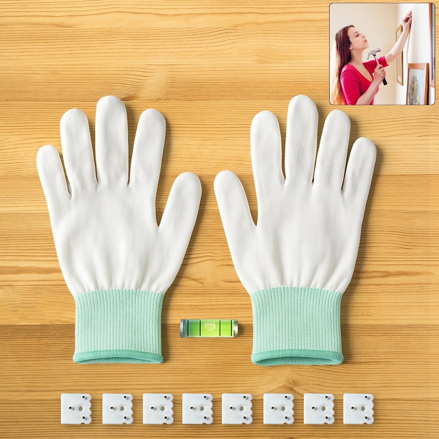 Wukusy multi-purpose picture hanging kit with hooks and nails for home improvement projects, ideal for hanging frames and artwork.