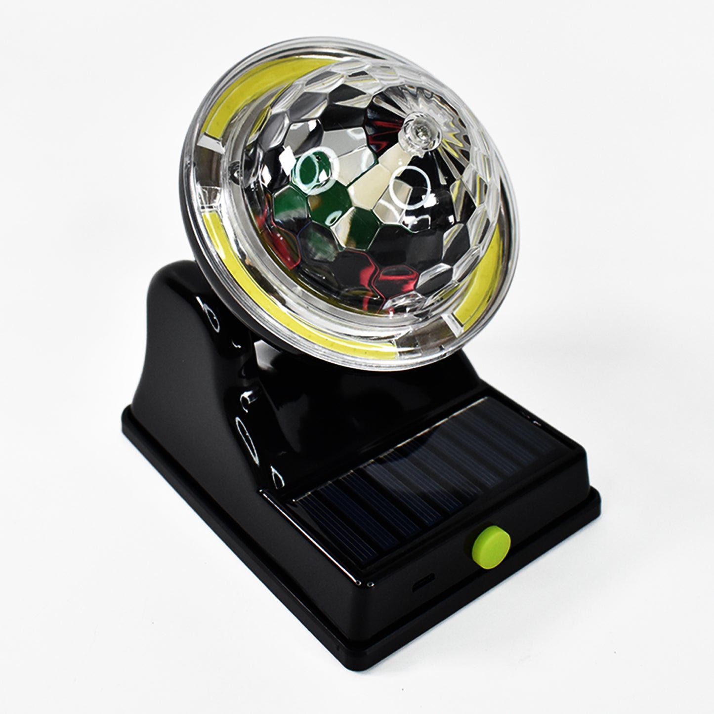Wukusy multifunctional solar disco light with two modes, ideal for home party lighting and outdoor decoration.