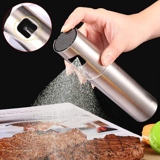 Wukusy stainless steel and glass oil spray bottle for dosa, 100ml, food-grade, ideal for kitchen and home improvement.