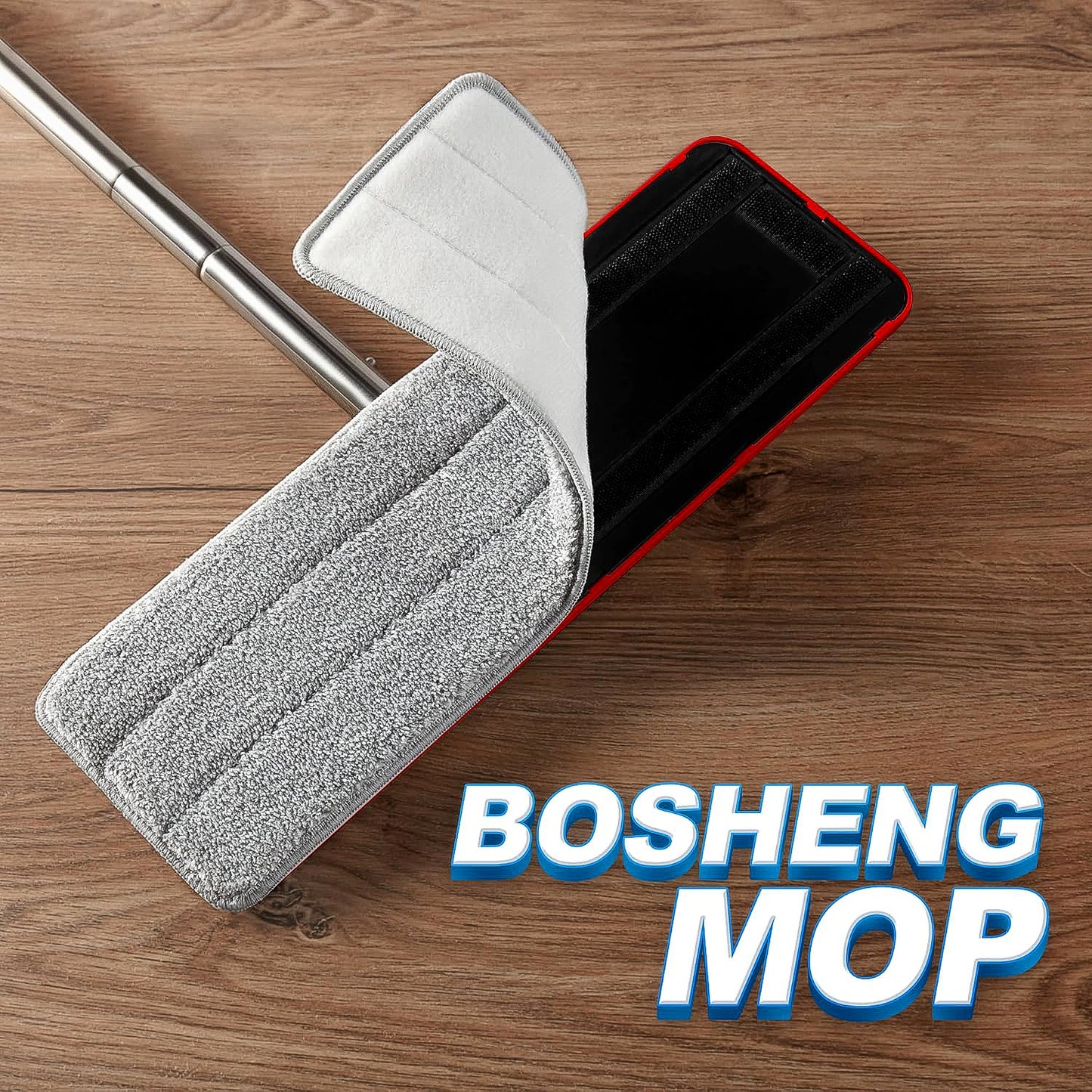 Wukusy reusable microfiber mop pad replacement for home improvement, soft and absorbent cleaning cloth for mopping floors.