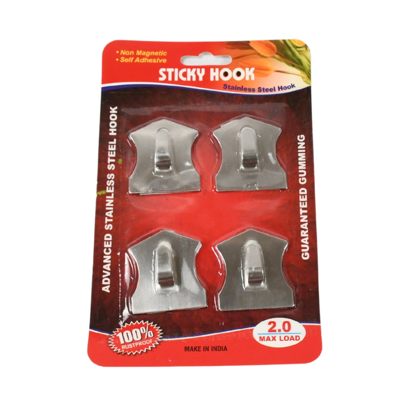 Stainless steel self-adhesive heavy-duty wall hooks by Wukusy for hanging robes, coats, towels, and kitchen or bathroom items.